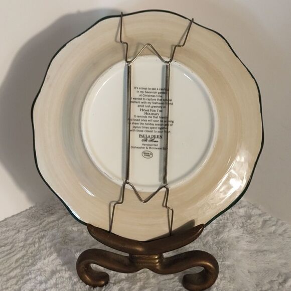Paula Deen Home For The Holidays "Icebox Fruitcake" Recipe Plate - Picture 3 of 5